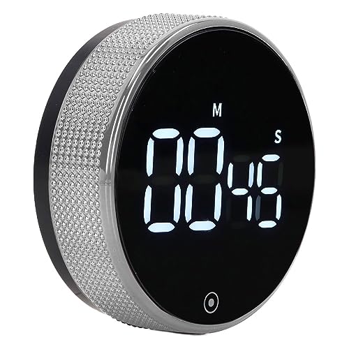 Magnetisch Timer Digitaler Küchentimer, Küchentimer Rotierend Leise Magnetsauger Kinder Magnetsauger Lerntimer LED Countdown-Timer Schwarz von Ruspela