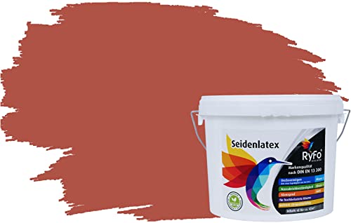 RyFo Colors Seidenlatex Trend Brauntöne Terracottabraun 6l - bunte Innenfarbe, weitere Braun Farbtöne und Größen erhältlich von RyFo Colors