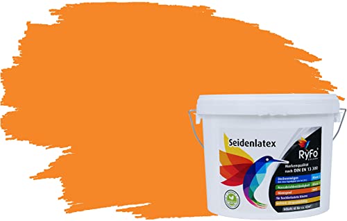RyFo Colors Seidenlatex Trend Orangetöne Sanddorn 6l - bunte Innenfarbe, weitere Orange Farbtöne und Größen erhältlich von RyFo Colors