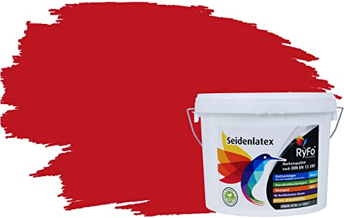 RyFo Colors Seidenlatex Trend Rottöne Chinarot 6l - bunte Innenfarbe, weitere Rot Farbtöne und Größen erhältlich von RyFo Colors