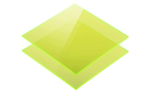 Acrylglas Zuschnitte leuchtend farbig, Fluoreszierend, GS Platte, 3 mm stark, vielfältig verwendbar, INNEN & AUßEN, bruchfestes Marken Acrylglas für Lichtobjekte (Grün Fluoreszierend, 100 x 50cm) von S-Polybond