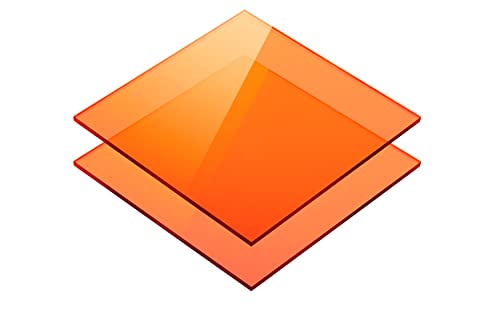 Acrylglas farbig, GS Platte, 3 mm stark, vielfältig verwendbar, INNEN & AUßEN, bruchfestes Marken Acrylglas für Lichtobjekte GS Platte (Orange, 20 x 30cm) von S-Polybond