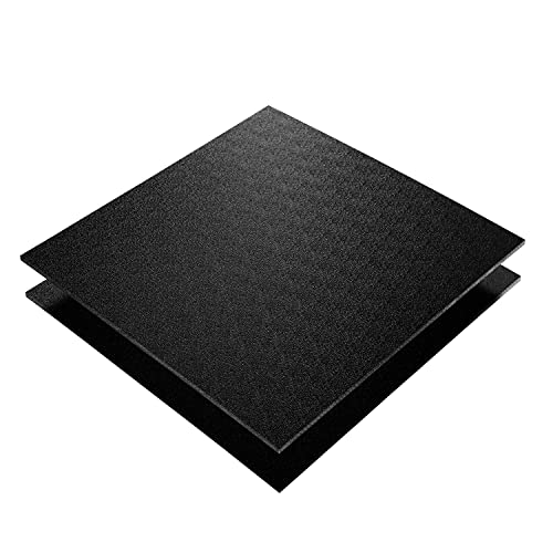 RECYCLING Kunststoffplatten GENARBT | PE-HD REGENERAT | Platte- Zuschnitte SCHWARZ, Verschiedene Formate in Stärken 2-15mm, TOP Qualität, MADE IN GERMANY (100 x 99cm, 5mm) von S-Polybond