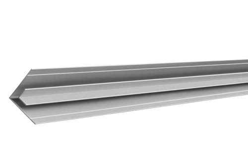 Aluminium Profilsystem SILBER für 6mm Platten, Aluprofil für Duschrückwand, Küchenrückwand, Inneneckprofil, HPL-Fassadenplatten, Vinylboden (6mm Silber, Inneneck- Profil (2 Meter), 1) von S-Polytec