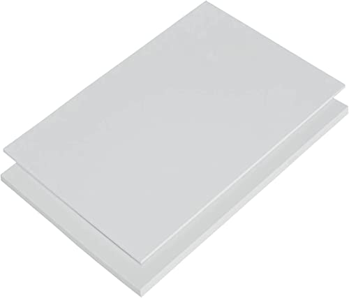 PVC Platte Hart PVC Zuschnitt in verschiedenen Maßen | WEIß | UV-Stabil | VERSCHIEDENE STÄRKEN | TOP QUALITÄT | (2 Stück | 20 x 30cm, 4mm WEIß) von S-Polytec