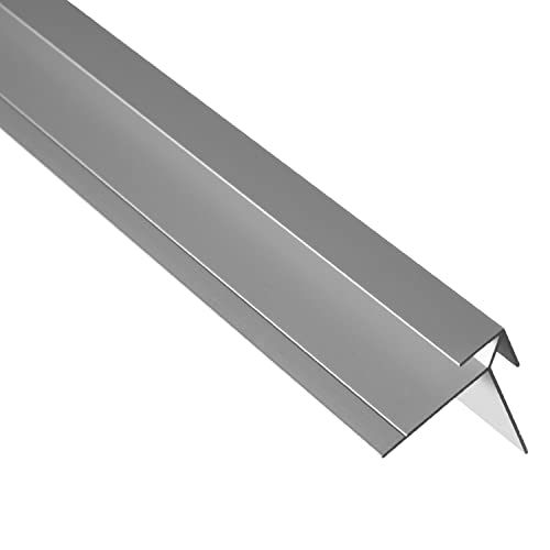 S-Polytec Aluminium Eckprofil, Alu Winkelprofil, Alueckprofil für HPL Platten 6mm und 8mm, eloxiert, verschiedene Längen und Größen (1, Eck- Profil 6mm (2 Meter)), Silber von S-Polytec