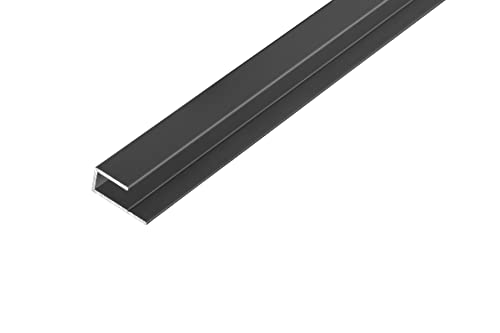 S-Polytec Aluminium U- Profil, Alu Abschlussprofil, Aluprofil für Doppelstegplatten, HPL- Platten 6mm, ANTHRAZIT, verschiedene Längen Größen (6mm Anthrazit, U- Profil (2 Meter), 1) von S-Polytec