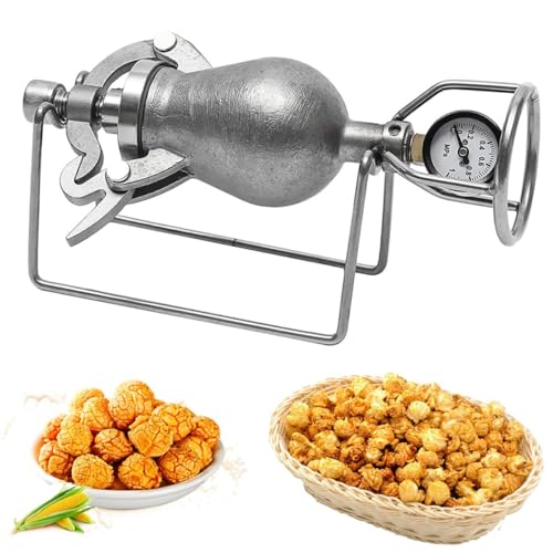 SAAKO Popcorn-Popper, Chinesischer Traditioneller Popcorn-Maker, Mini-Popcorn-Maschine Aus Edelstahl, Für Weihnachts-Familientreffen, Partyspaß von SAAKO