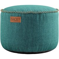 SACK it - RETRO it Cobana Drum Outdoor Pouf, petrol melange von SACK it ApS