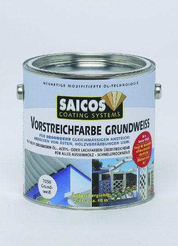 0,75L Saicos Vorstreichfarbe 7050 Grundweiß Grundierung Voranstrich von SAICOS COLOUR GmbH