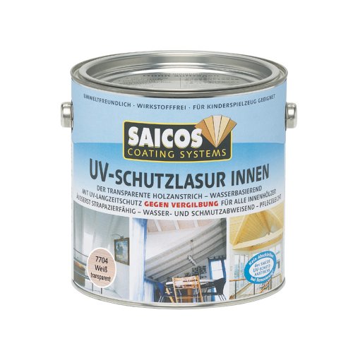 Saicos Colour GmbH 301 7704 UV-Schutzlasur, Weiss transparent, 0,75 Liter von SAICOS COLOUR GmbH