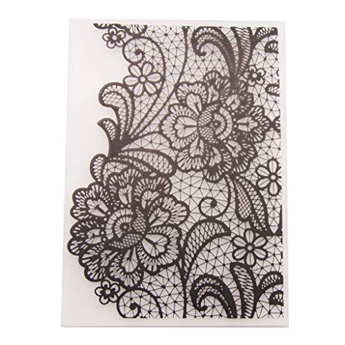 SAKEIOU Plastic Embossing Folder Vorlage DIY Scrapbook Fotoalbum Karte Herstellung Dekoration Handwerk Flower Net Embossing Folder von SAKEIOU