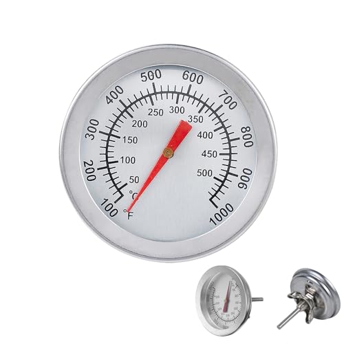 SANON BBQ Thermometer, Edelstahl Grill Thermometer bis 500°C/1000°F Deckelthermometer Universal für Grillen, Backen, Smoker, Ofen und Räucherofen von SANON