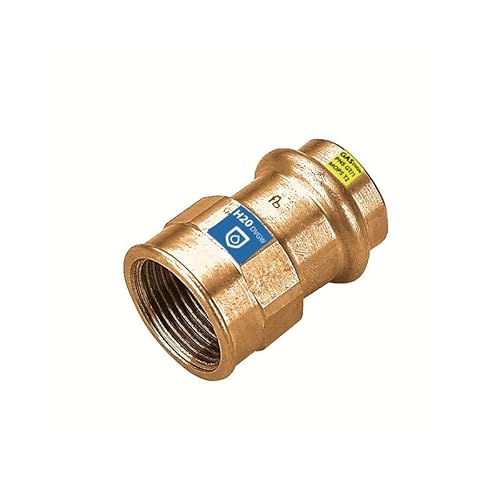 Sanpro Pressfitting Übergang Innengewinde Übergangsmuffe, Größe V 22-1" (Kupfer Gas Wasser Trinkwasser Heizung Sanitär Fittings Fitting Kupferleitung) Größe: V 22 von SANPRO