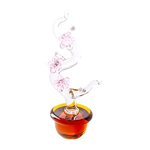 SANWOOD Glasblumen-Figur, künstliche Mini-Glasblume, Bonsai-Figur, Ornament, kreative Tischdekoration für Zuhause, Geschenk von SANWOOD