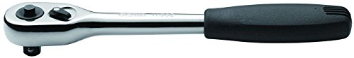 SATA ST13972ST Umschaltknarre, Ratsche 1/2"/12,7 mm, mit 60 Zähnen, 6° Betätigungswinkel und rutschfestem Griff von SATA