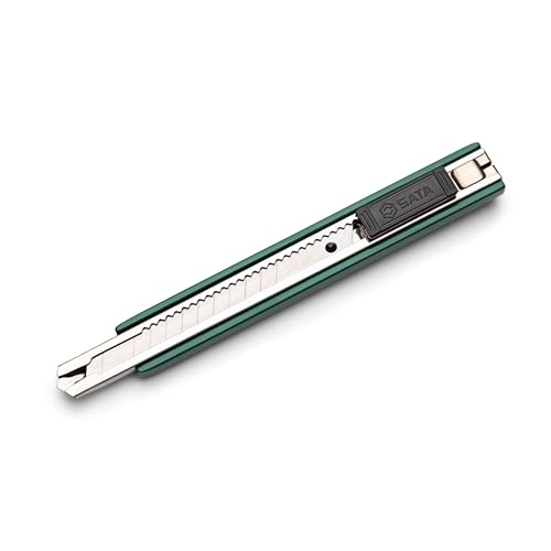 SATA ST93424A Universal Cuttermesser, Teppichmesser, Abrrechklingenmesser, Kartonmesser, Mehrzweckmesser, Allzweckmesser 80x9 mm von SATA
