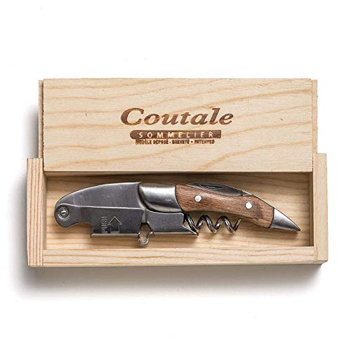 Prestige Waiters Corkscrew By Coutale Sommelier - Naturalwood - Handmade and Sustainable Pinewood Crate - French Patented Spring-Loaded Double Lever Wine Bottle Opener for Bartenders and Gifts von SATOHA