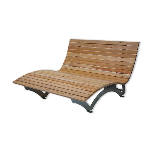 SCALANT Waldsofa Classic, Lärche, für 2-3 Personen, Sonnenliege, Außenliege, Wellenliege, Relaxliege, Holzliege für den Garten, feuerverzinkt von SCALANT