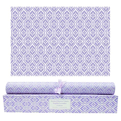 SCENTORINI Schrankpapier Lavendel Duft für Schubladen, Kommodenregal, Wäscheschrank und Kleiderschrank, 6 Blatt von SCENTORINI