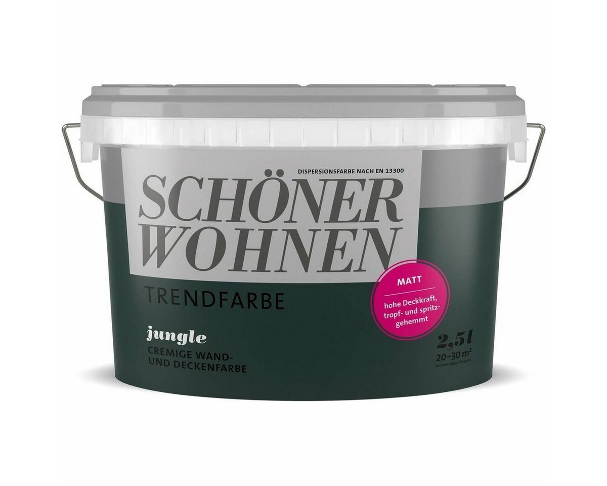 SCHÖNER WOHNEN FARBE Wand- und Deckenfarbe Jungle, Tropf- und spritzgehemmt, Lösemittelfrei von SCHÖNER WOHNEN FARBE