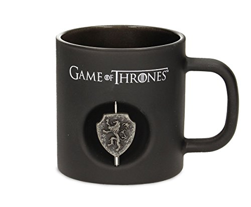 SD Toys – Mug Game of Thrones – Lannister Verre Noir Logo rotatif – 8436546897545 von SD TOYS