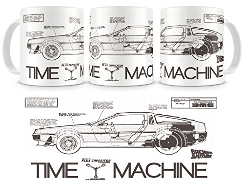 SD Toys – Mug Retour Vers Le Futur – Plan Delorean Time Machine – 8435450200755 von SD TOYS