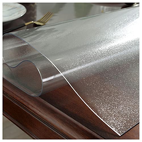 Transparente PVC Folie Einseitig Mattiert Tischdecke 1.5mm/2mm/3mm dick Breite & Länge wählbar - abwischbar Schutztischdecke Tischschutz (Dicke:3mm,Größe:35x90cm/13.8x35.4in) von SDAFDPro