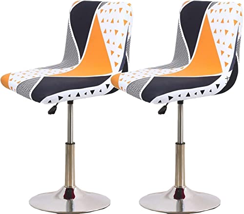 Barhocker Stuhlhussen Stretch Stuhl Abdeckungen Stuhlbezug Samt 1/2/4/6PCS Stretch Abnehmbare Barhockerhussen für Kneipentheke Höhe Seitenstuhlbezüge Waschbare Stuhlhussen (Color : #50, Size : 2PCS von SDNAM