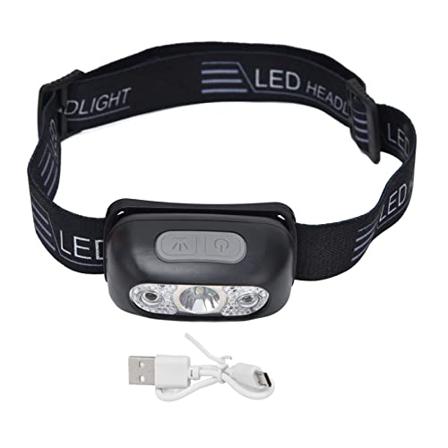 SEAFRONT LED-Stirnlampe Multifunktionale Lauf-Stirnlampe LED-Stirnlampe Winkel Wasserdichte USB-Aufladung Bewegungssensor Tragbare Kopftaschenlampe von SEAFRONT