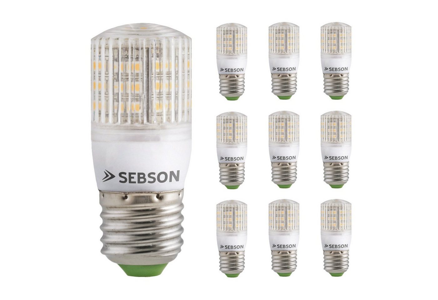 SEBSON LED-Leuchtmittel 10er Pack E27 LED 3W Lampe  240lm warmweiß - Leuchtmittel 280° von SEBSON