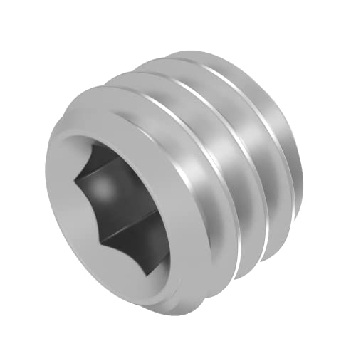 SECCARO Gewindestift mit Ringschneide M4 x 3 mm, Edelstahl V2A VA A2, DIN 916 / ISO 4029, Innensechskant, 20 Stück von SECCARO