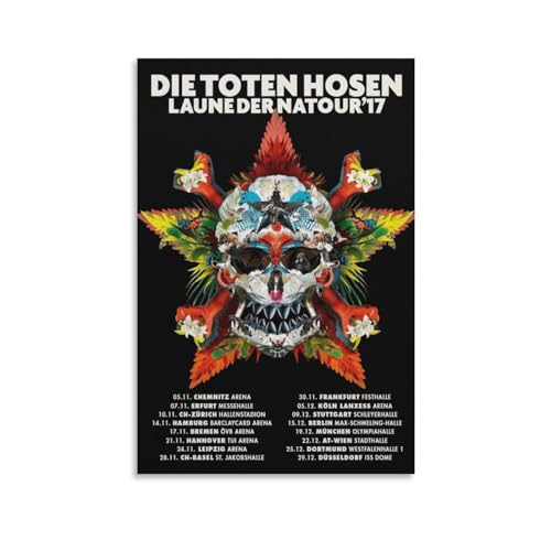 SECOLI Die Toten Hosen – Laune Der Natour 2017 Leinwand-Poster, dekoratives Gemälde, Wandkunstdruck, modernes Dekor, ungerahmt, 50 x 75 cm von SECOLI
