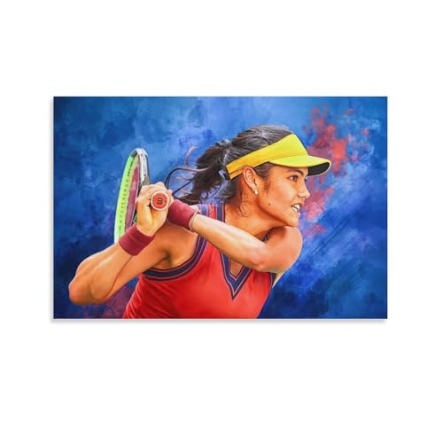 SECOLI Emma Raducanu US Open 2021 Tennis-Fan-Kunst-Poster, Leinwanddruck, Wandkunst, Gemälde, geeignet für Schlafzimmer, Wohnzimmer, Büro, Dekoration, 40 x 60 cm, ungerahmter Stil von SECOLI