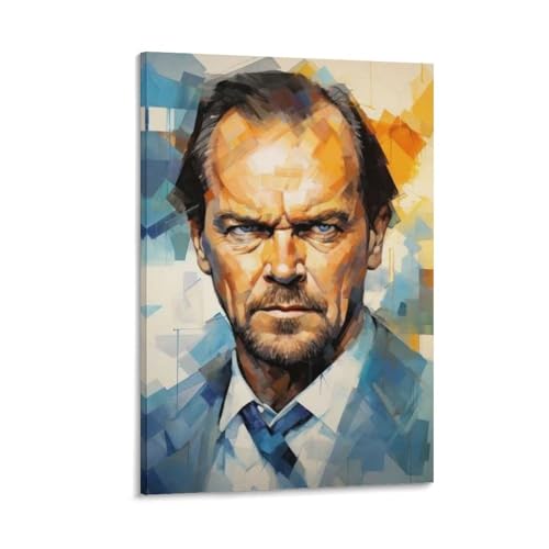 SECOLI Leinwand-Poster, passend für Jack Nicholson Schauspieler, bunter High-Definition-Druck, für Zuhause, Büro, Wandkunst, Deco, 60 x 90 cm von SECOLI