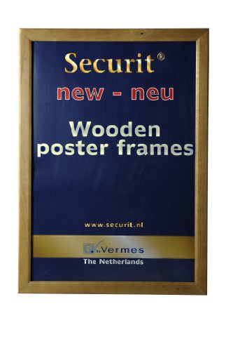 Securit Home Wandposter Displayrahmen, Modell A3, Teak, 52,2 x 36 x 4,8 cm von SECURIT