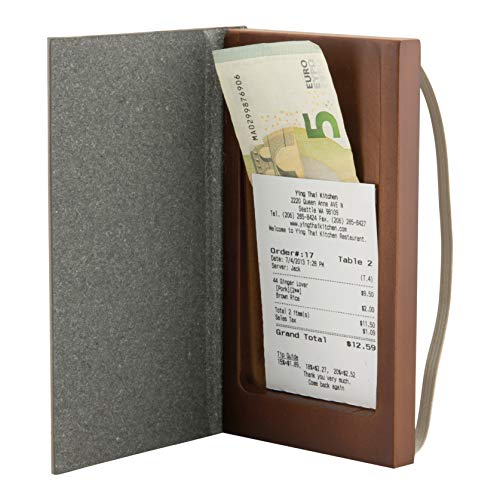 SECURIT Leder Range Bill Presenter 17, 9 x 10 cm, grau von SECURIT