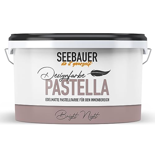 SEEBAUER diy® Design-Pastellfarbe PASTELLA (Bright Night 2,5 Liter) Edelmattes Lila, Wandfarbe für Innen von SEEBAUER diy