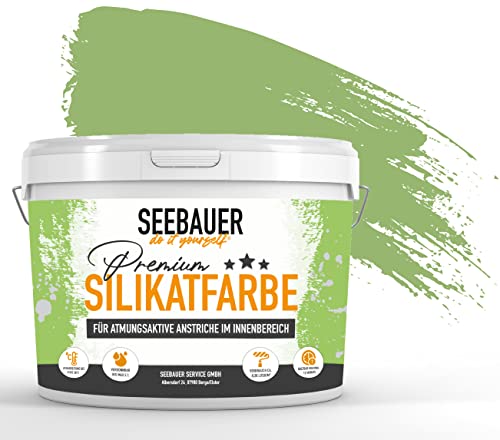 SEEBAUER diy® Silikatfarbe Grün für Innen (No. 733 Spring Feeling 300 ml) Mineralfarbe Grüntöne hohe Deckkraft von SEEBAUER diy