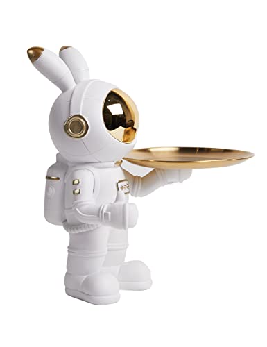 SEINHIJO Keksdose Vorratsdosen Nussschale Dessert Platte Astronaut Figuren Skulptur Modern Dekor Arts Raumfahrer Geschenk Statue Polyresin Ornament 30cm von SEINHIJO