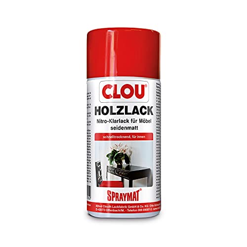 Holzlack, Nitro-Klarlack, 300 ml, farblos, seidenmatt, schnelltrocknend, ideal als Überzug von SELVA