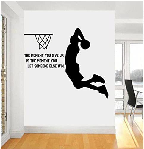 SEMAZA Wandaufkleber – Vinyl-Wandtattoo Basketball Motivationsspruch Aufkleber für Basketballliebhaber 50x42 cm von SEMAZA