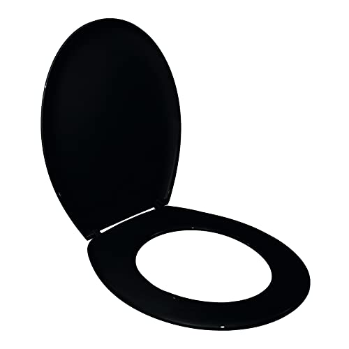 SENSEA - ESSENTIAL Toilettensitz - Oval - Thermoweicher Kunststoff - Schwarz - Hochglanz-Finish von SENSEA