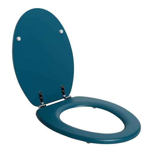 SENSEA - Toilettendeckel POP - Oval - Max 150 kg - MDF FSC - Blau - Toilettendeckel - Klodeckel - WC Sitz - Klobrille von SENSEA