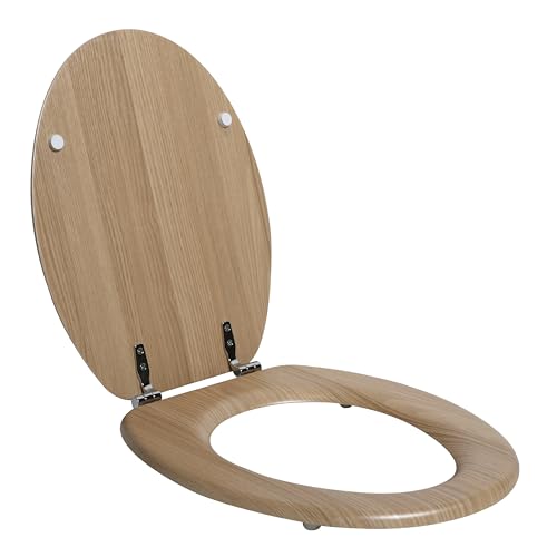 SENSEA - Toilettendeckel POP - Oval - Max 150 kg - MDF FSC - Eichenholz-Effekt - Toilettendeckel - Klodeckel - WC Sitz - Klobrille von SENSEA