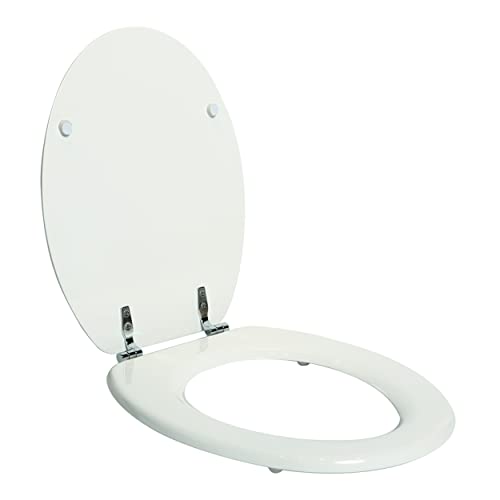 SENSEA - Toilettensitz POP - Oval - Holz MDF - FSC-zertifiziert - Farbe Weiß - Hochglanz-Finish - Universeller Sitz - Toilettendeckel von SENSEA