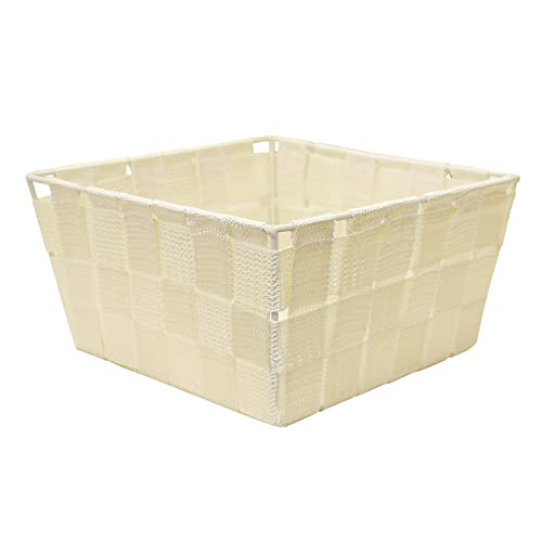 SEPIO | Wäschekorb Wäschebox Wäschetruhe Wäschesammler Laundry Basket aus wasserdichtem und starrem Material, leicht zu reinigen, für Badezimmer, Küchen! (S - 19 x 19 x 9 cm, Beige) von SEPIO