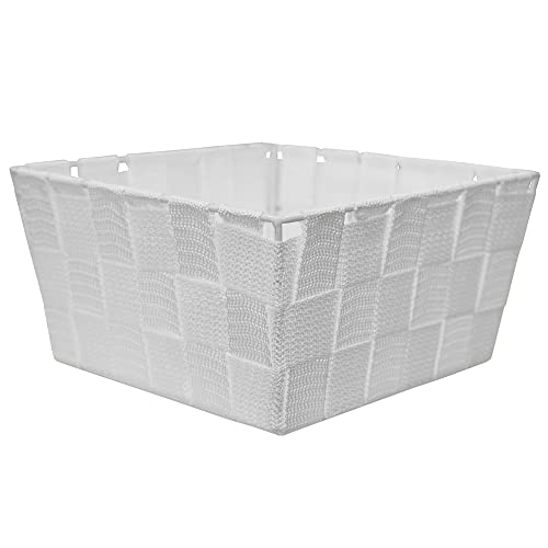 SEPIO | Wäschekorb Wäschebox Wäschetruhe Wäschesammler Laundry Basket aus wasserdichtem und starrem Material, leicht zu reinigen, für Badezimmer, Küchen! (S - 19 x 19 x 9 cm, Weiß) von SEPIO