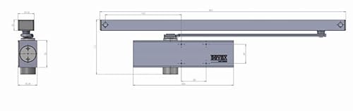 SEVAX ESV7163 Türschließer Ritzel Ritzel – Arm mit Reißverschluss F3 Silber von SEVAX SAINT GOBAIN