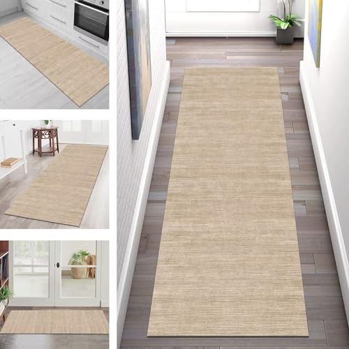 Teppich Läufer Flur Küche rutschfest waschbar Teppichläufer Lang 40X180CM Beige-gelb Küchenläufer 3D Meterware Korridor Tepiche Esszimmer Schlafzimmer Wohnzimmer Schmutzfangmatte Breit 40-120cm von SGLGSTORE